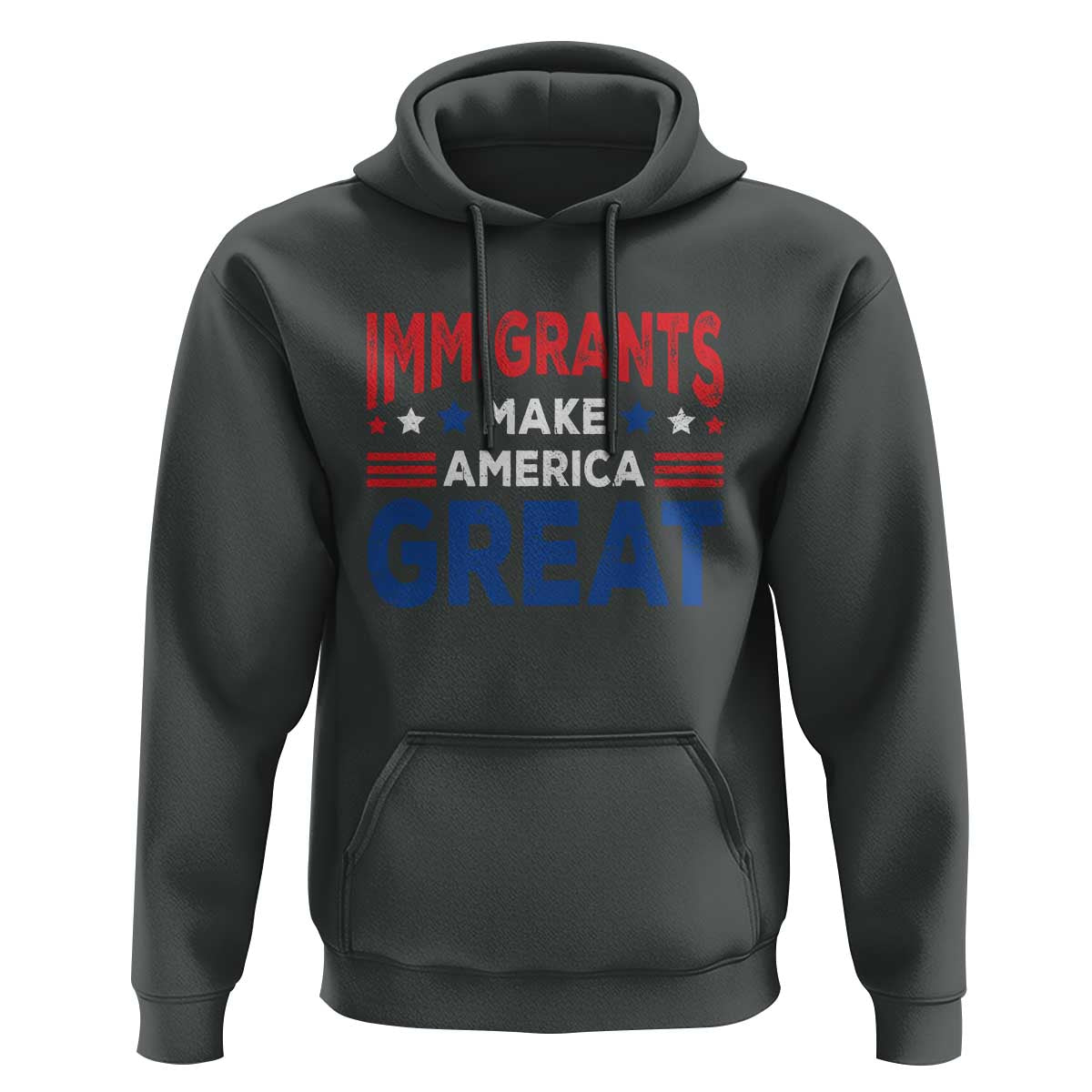 Funny Immigrants Make America Great Hoodie Stars Stripes - Wonder Print Shop