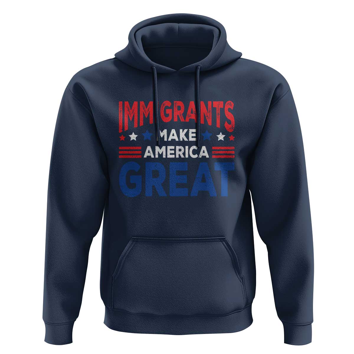 Funny Immigrants Make America Great Hoodie Stars Stripes - Wonder Print Shop