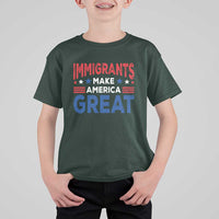 Funny Immigrants Make America Great T Shirt For Kid Stars Stripes - Wonder Print Shop