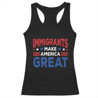 Funny Immigrants Make America Great Racerback Tank Top Stars Stripes - Wonder Print Shop