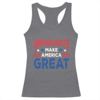 Funny Immigrants Make America Great Racerback Tank Top Stars Stripes - Wonder Print Shop