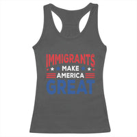 Funny Immigrants Make America Great Racerback Tank Top Stars Stripes - Wonder Print Shop