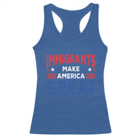 Funny Immigrants Make America Great Racerback Tank Top Stars Stripes - Wonder Print Shop