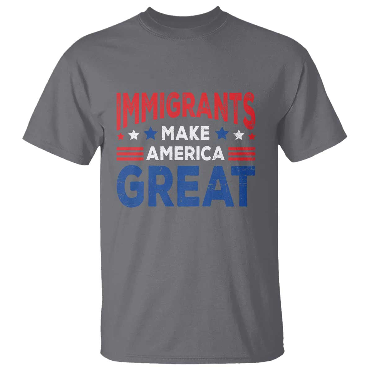 Funny Immigrants Make America Great T Shirt Stars Stripes - Wonder Print Shop