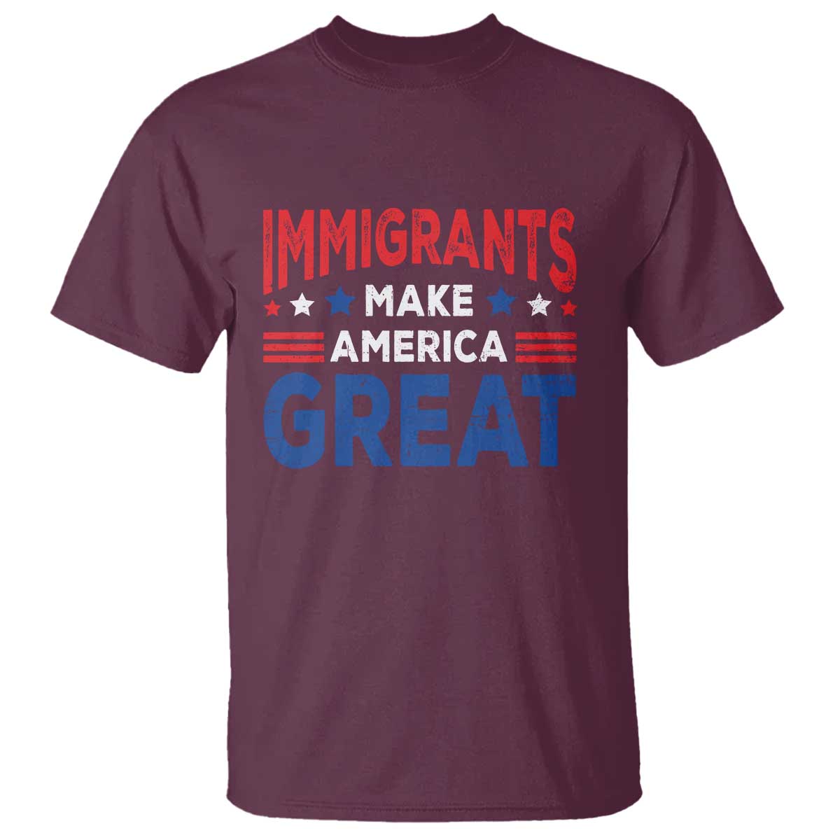 Funny Immigrants Make America Great T Shirt Stars Stripes - Wonder Print Shop