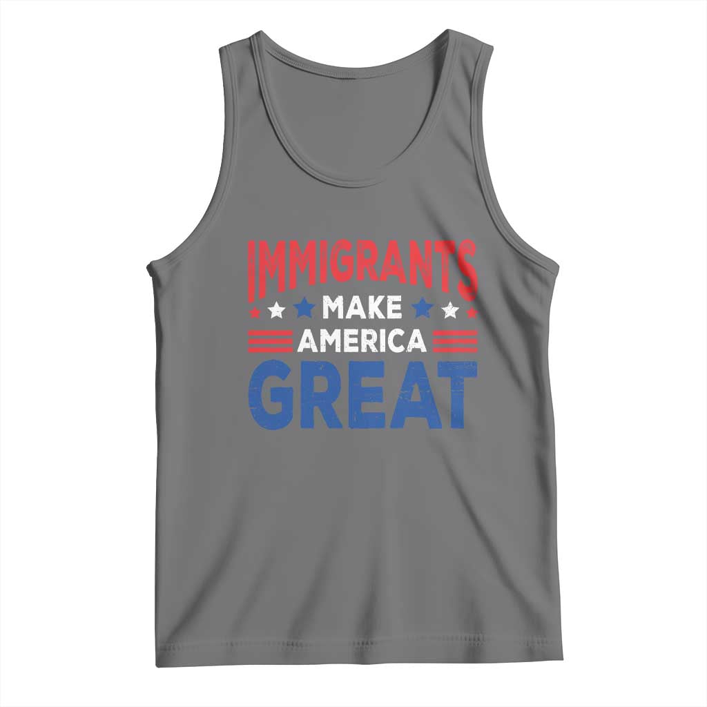 Funny Immigrants Make America Great Tank Top Stars Stripes - Wonder Print Shop