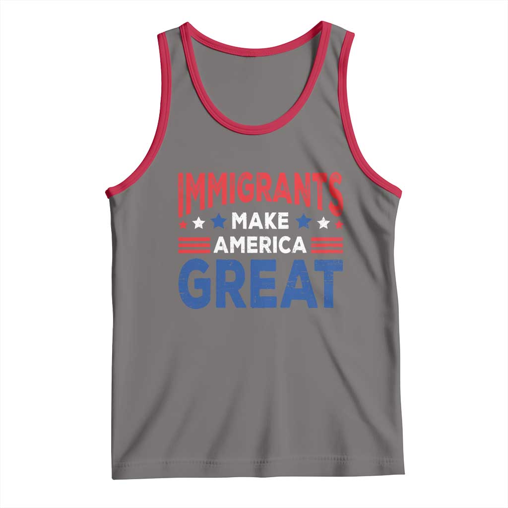 Funny Immigrants Make America Great Tank Top Stars Stripes - Wonder Print Shop