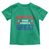 Funny Immigrants Make America Great Toddler T Shirt Stars Stripes - Wonder Print Shop