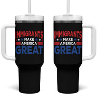 Funny Immigrants Make America Great Tumbler With Handle Stars Stripes - Wonder Print Shop