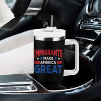 Funny Immigrants Make America Great Tumbler With Handle Stars Stripes - Wonder Print Shop