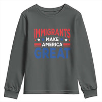 Funny Immigrants Make America Great Youth Sweatshirt Stars Stripes - Wonder Print Shop