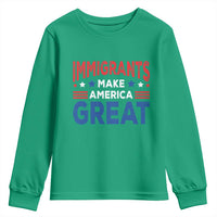 Funny Immigrants Make America Great Youth Sweatshirt Stars Stripes - Wonder Print Shop