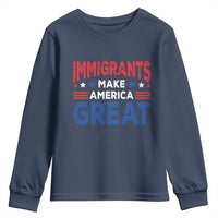 Funny Immigrants Make America Great Youth Sweatshirt Stars Stripes - Wonder Print Shop