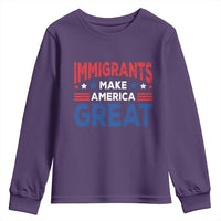 Funny Immigrants Make America Great Youth Sweatshirt Stars Stripes - Wonder Print Shop