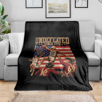 4th of July Basketball Undefeated Since 1776 Throw Blanket Funny Founding Fathers