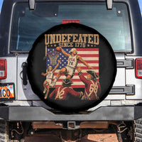 4th of July Basketball Undefeated Since 1776 Spare Tire Cover Funny Founding Fathers
