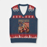 4th of July Basketball Undefeated Since 1776 V-Neck Knit Sweater Vest Funny Founding Fathers