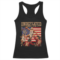 4th of July Basketball Undefeated Since 1776 Racerback Tank Top Funny Founding Fathers