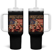 4th of July Basketball Undefeated Since 1776 Tumbler With Handle Funny Founding Fathers