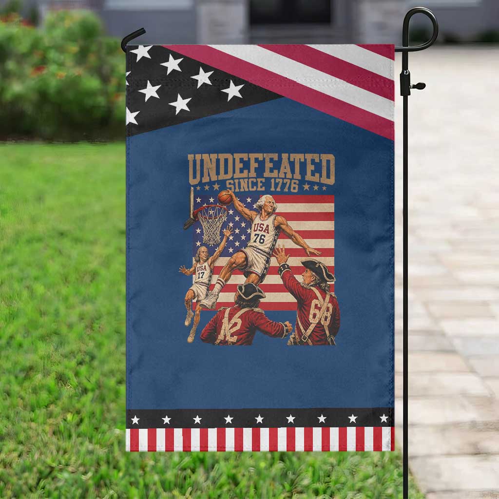 4th of July Basketball Undefeated Since 1776 Patriotic Garden Flag Funny Founding Fathers