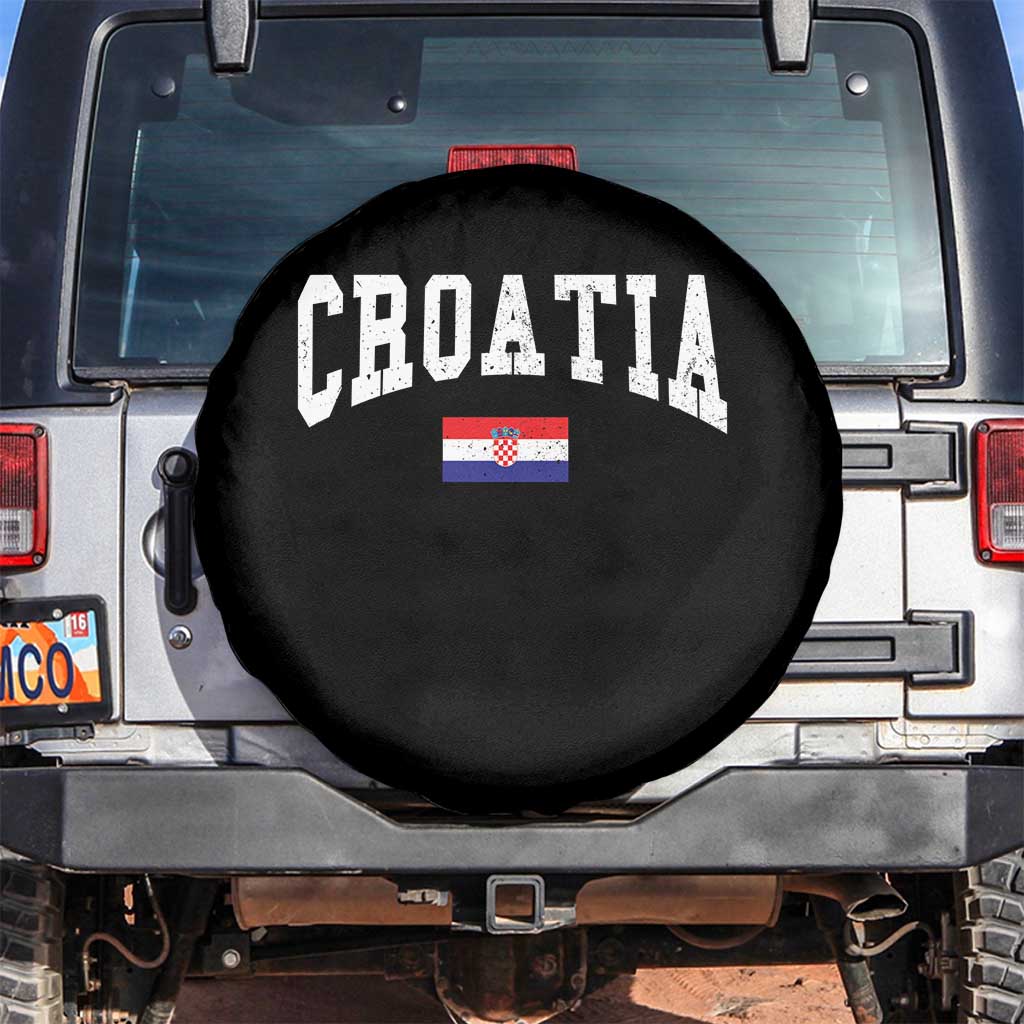 Croatia Hrvatska Flag Zagreb Croatian Jersey Retro Spare Tire Cover