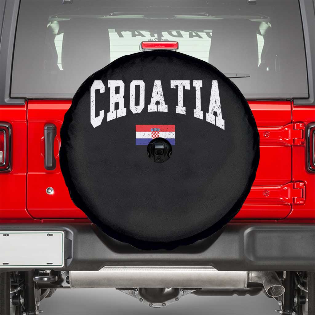 Croatia Hrvatska Flag Zagreb Croatian Jersey Retro Spare Tire Cover