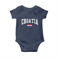 Croatia Hrvatska Flag Zagreb Croatian Jersey Retro Baby Onesie