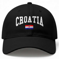 Croatia Hrvatska Flag Zagreb Croatian Jersey Retro Baseball Cap