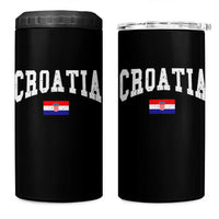Croatia Hrvatska Flag Zagreb Croatian Jersey Retro 4 in 1 Can Cooler Tumbler