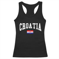 Croatia Hrvatska Flag Zagreb Croatian Jersey Retro Racerback Tank Top