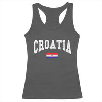 Croatia Hrvatska Flag Zagreb Croatian Jersey Retro Racerback Tank Top