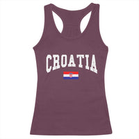 Croatia Hrvatska Flag Zagreb Croatian Jersey Retro Racerback Tank Top