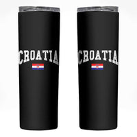 Croatia Hrvatska Flag Zagreb Croatian Jersey Retro Skinny Tumbler