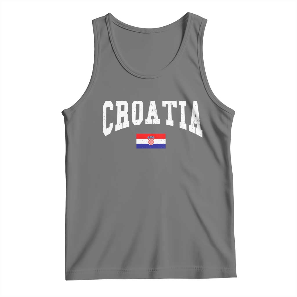 Croatia Hrvatska Flag Zagreb Croatian Jersey Retro Tank Top