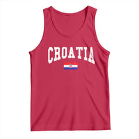 Croatia Hrvatska Flag Zagreb Croatian Jersey Retro Tank Top