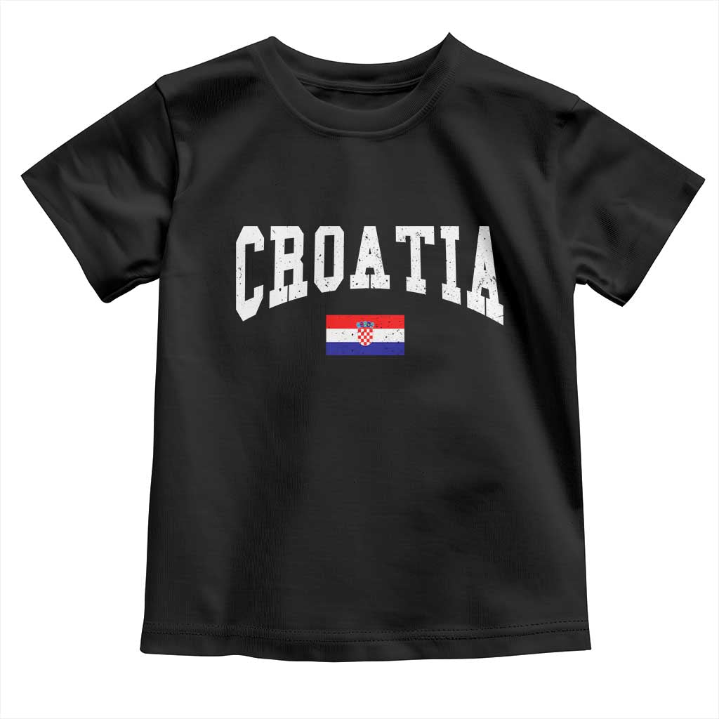 Croatia Hrvatska Flag Zagreb Croatian Jersey Retro Toddler T Shirt