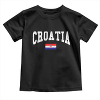 Croatia Hrvatska Flag Zagreb Croatian Jersey Retro Toddler T Shirt