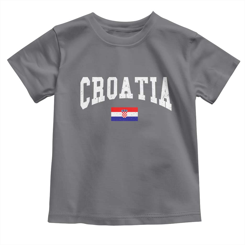 Croatia Hrvatska Flag Zagreb Croatian Jersey Retro Toddler T Shirt