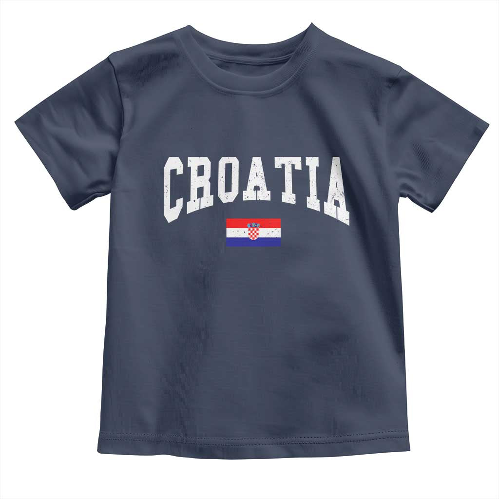 Croatia Hrvatska Flag Zagreb Croatian Jersey Retro Toddler T Shirt