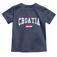 Croatia Hrvatska Flag Zagreb Croatian Jersey Retro Toddler T Shirt