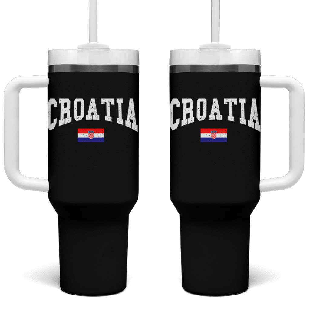 Croatia Hrvatska Flag Zagreb Croatian Jersey Retro Tumbler With Handle