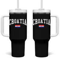 Croatia Hrvatska Flag Zagreb Croatian Jersey Retro Tumbler With Handle