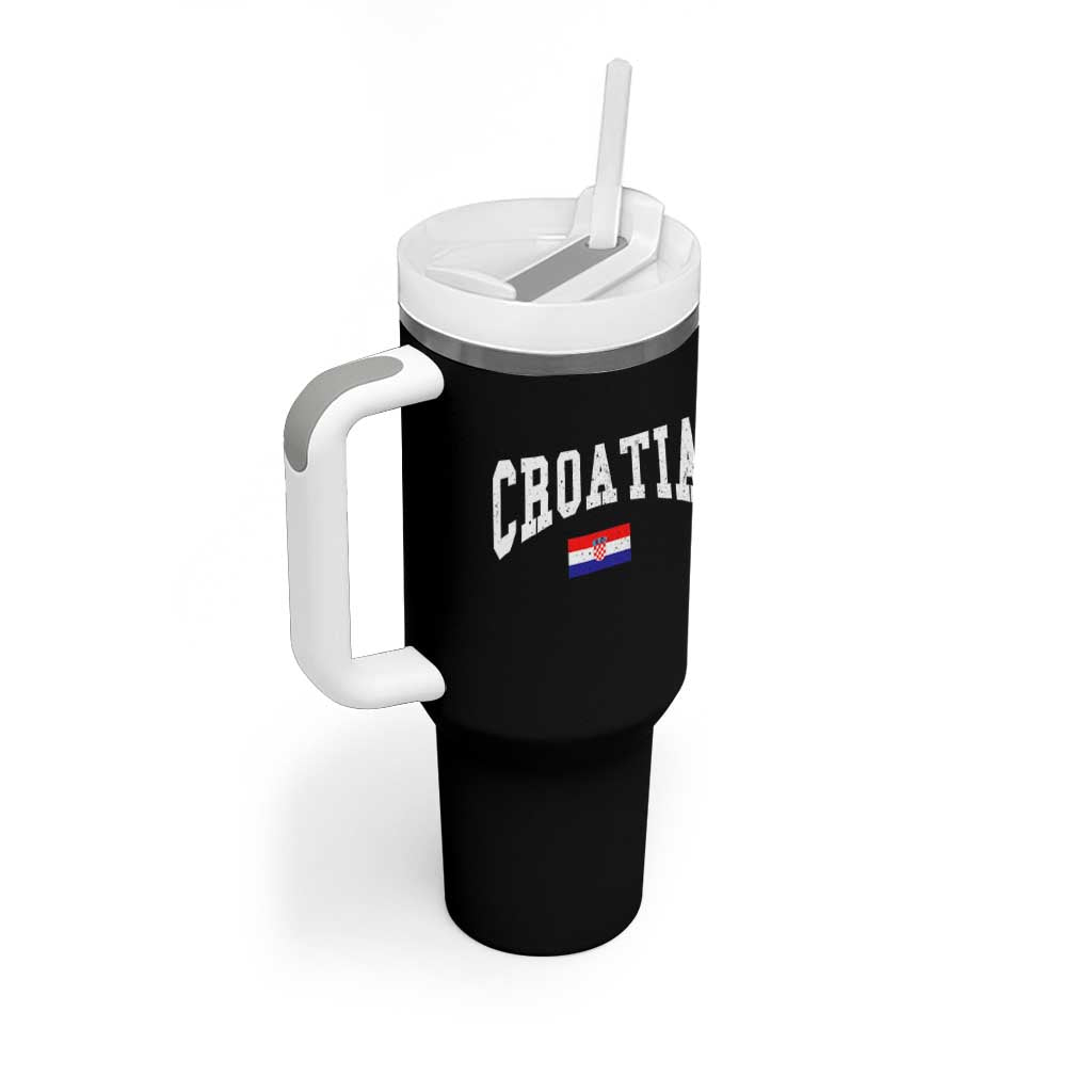 Croatia Hrvatska Flag Zagreb Croatian Jersey Retro Tumbler With Handle