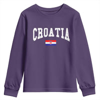 Croatia Hrvatska Flag Zagreb Croatian Jersey Retro Youth Sweatshirt