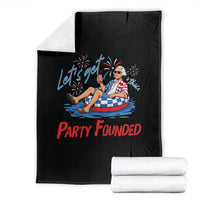George Washington 4th of July Pool Party Throw Blanket Let's Get This Party Founded