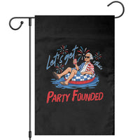 George Washington 4th of July Pool Party Garden Flag Let's Get This Party Founded