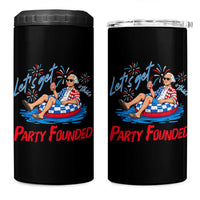George Washington 4th of July Pool Party 4 in 1 Can Cooler Tumbler Let's Get This Party Founded