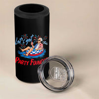 George Washington 4th of July Pool Party 4 in 1 Can Cooler Tumbler Let's Get This Party Founded