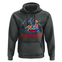George Washington 4th of July Pool Party Hoodie Let's Get This Party Founded