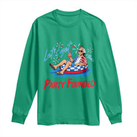 George Washington 4th of July Pool Party Long Sleeve Shirt Let's Get This Party Founded